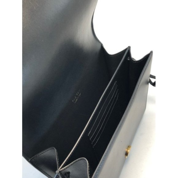 THE ROW Large Julien Black Leather Shoulder Bag - Picture 10 of 12